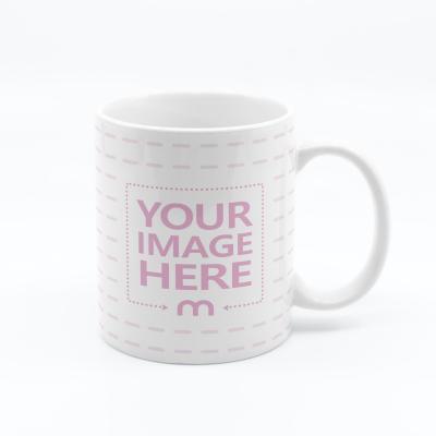 11oz White Ceramic Mug Mockup in White Isolated Background