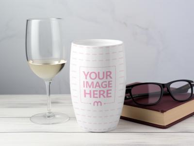 12oz Insulated Wine Tumbler Mockup for Branding