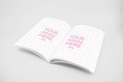 8.5x11 Open Softcover Book Mockup Generator