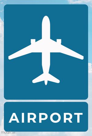 Airport Direction Road Sign Template