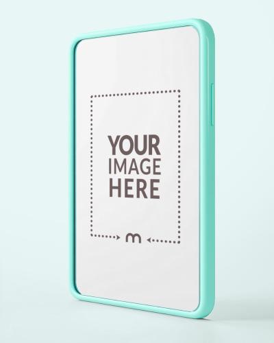 Angled View of Smartphone Mockup for Advertisements and Apps