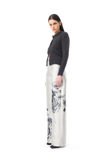 ANTRACITE KNIT CARDIGAN WITH EMBELLISHMENT marques almeida