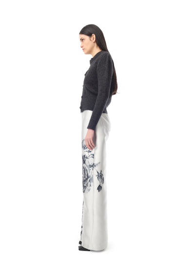 ANTRACITE KNIT CARDIGAN WITH EMBELLISHMENT marques almeida