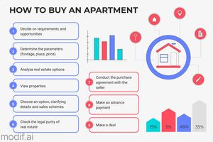 Apartment Buying Infographic Poster Template With Diagrams