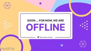 Banner Offline for Twitch Design Template