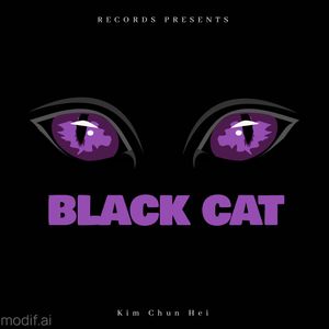 Black Cat Music Cover Template Design