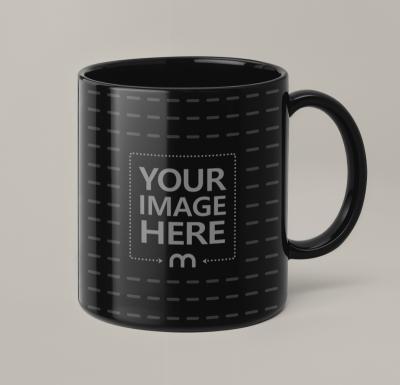 Black Glossy 11oz Mug Mockup