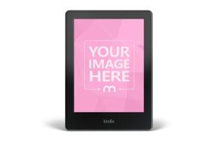 Black Kindle E-Reader Front View Online Mockup Generator