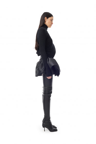 BLACK DRAPED JUMPER IN MERINO KNIT marques almeida