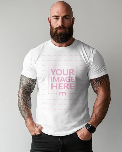 Bodybuilder T-Shirt Mockup for Sports and Fitness Brands