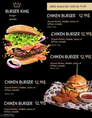 Burger Menu Design