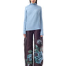 BURGUNDY FLOWER PRINTED BOYFRIEND PANTS marques almeida