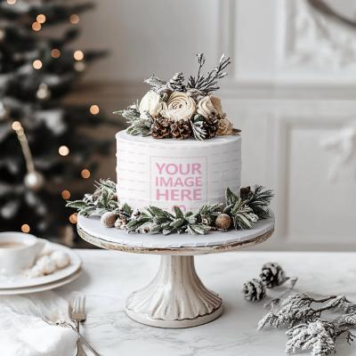 Cake Design Mockup for Holiday Themed Decor