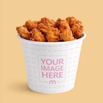 Chicken Bucket Mockup with Fried Chicken for Takeout and Branding