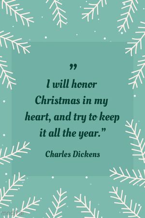 Christmas Quote Template On Blue Background