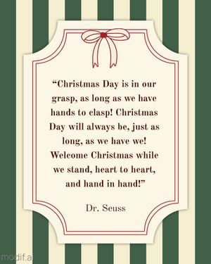 Christmas Quote Template On Striped Background