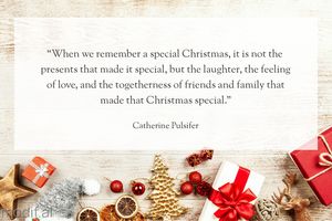 Christmas Quote Template With Photo Of Gifts