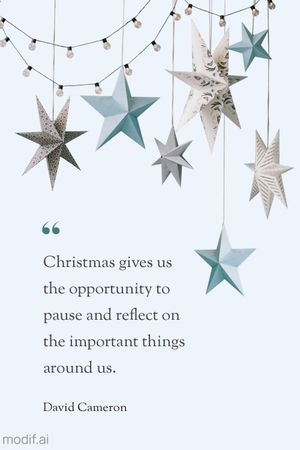 Christmas Quote Template With Stars