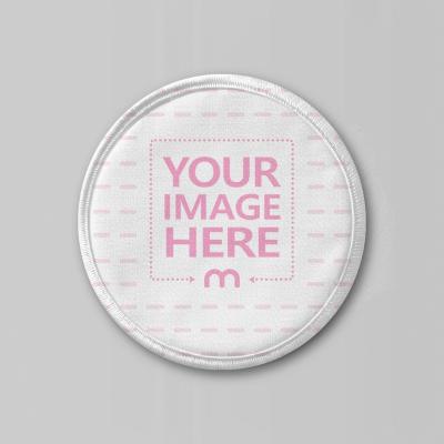 Clothing Patch Mockup on Isolated Background Top View 