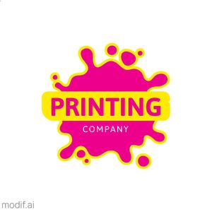 Company Logo Template With A Paint Splash