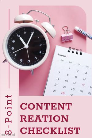 Content Creation Checklist Pinterest Pin Template