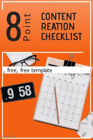 Content Creation Checklist Pinterest Pin Template