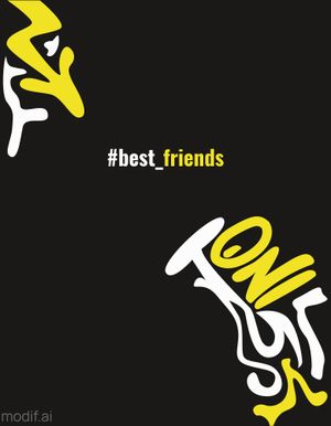 Couple T-Shirt Design Template For Best Friends