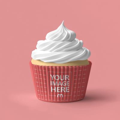 Cupcake Mockup on Isolated Background for Bakery Designs