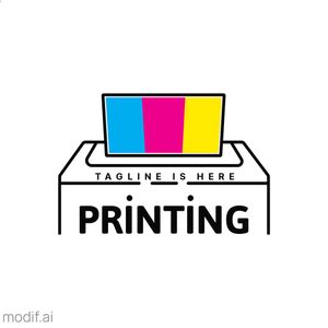 Custom Logo Template With A Printer