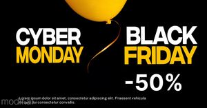 Cyber Monday and Black Friday Banner Template for LinkedIn Post