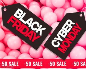 Cyber Monday And Black Friday Banner Template With Vibrant Background