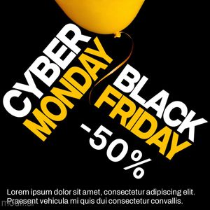 Cyber Monday and Black Friday Banner Template