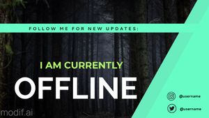 Dark Forest Twitch Offline Banner Template