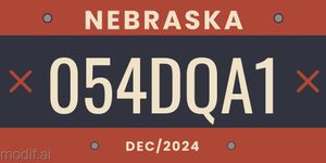 Dark License Plate Template