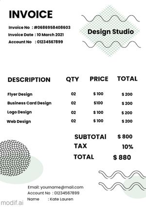 Design Studio Invoice Template