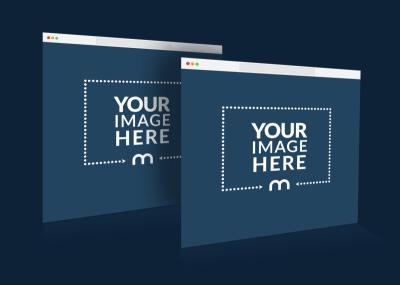 Desktop Website Browser Mockup on Minimal Color