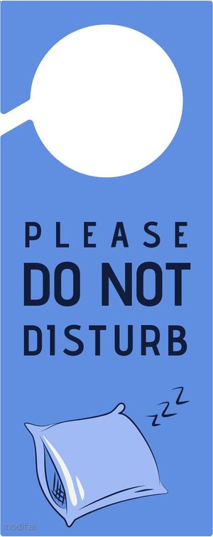 Door Hanger Design Template with Pillow Pattern