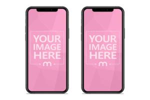 Double iPhone Screen Mockup