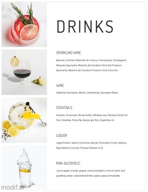 Drink Menu Template With Photos