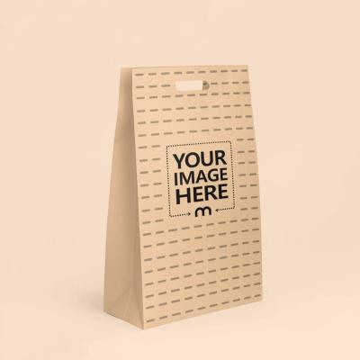 Eco-Friendly Kraft Bag Design Mockup in Isolated View