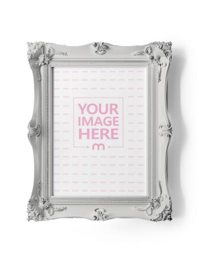 Elegant A4 Sized Photo Frame Mockup in Isolated White Background