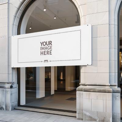 Elegant Shop Exterior Signage and Banner Mockup