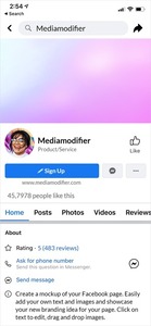 Facebook Business Page Mockup Generator (Mobile)