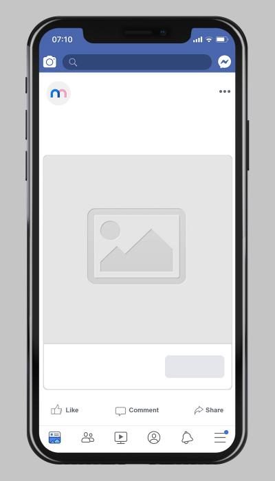 Facebook Carousel Ad Mockup (1 Image Version)