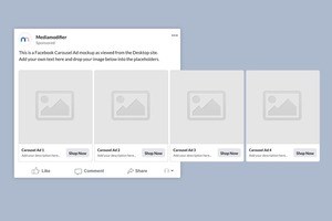 Facebook Carousel Ad Mockup (Text Version)