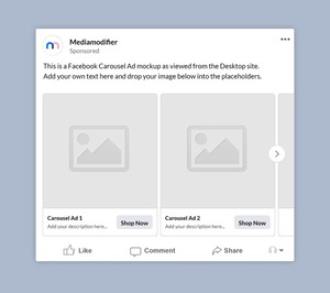 Facebook Carousel Ad Mockup