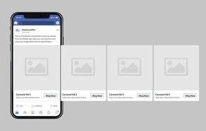 Facebook Mobile Carousel Ad Mockup Generator