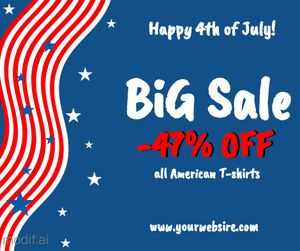 Facebook Post Big Sale 4th of July 