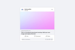 Facebook Shared Post Mockup