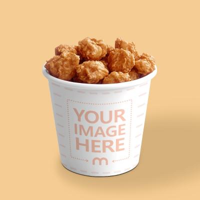 Fried Chicken Bucket Mockup with Chicken for Fast Food Branding